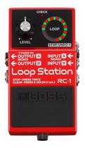 Pedal De Efeito Boss Loop Station Rc-1 Vermelho