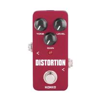Pedal De Efeito De Guitarra Elétrica Mini Distortion Kokko FCP-2 Acessório De Guitarra Com Conexão