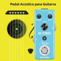 Pedal De Efeito Para Guitarra Acústica Sky Blue Rowin AC Stage Mini Jumbo Folk Simulator