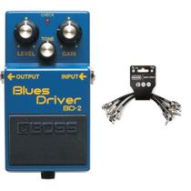 Pedal de efeitos de guitarra Boss BD-2 Blues Driver com cabo MXR Pedal de efeitos de guitarra Boss BD-2 Blues Driver com cabo MXR