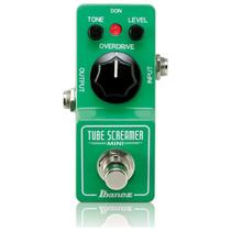 Pedal de guitarra Ibanez Tube Screamer Mini com Overdrive, Tom e Nível Pedal de guitarra Ibanez Tube Screamer Mini com Overdrive, Tom e Nível