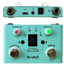 Pedal de Guitarra M-Vave Lost Tempo Efeito Looper e Drum