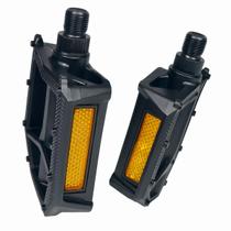 Pedal de Nylon Preto Inglês Esferado Com Refletor
