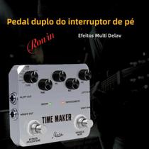 Pedal Duplo De Efeitos Para Guitarra E Baixo Com 11 Efeitos, Tap Tempo E Rowin Ultimate Time Maker