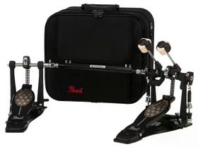 Pedal Duplo Pearl Eliminator Black Limited P-2052C/B 25th Anniversary com semicase e polias extra Pedal Duplo Pearl Eliminator Black Limited P-2052C/B 25th Anniversary com semicase e polias extra