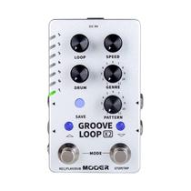 Pedal Looper MOOER Groove Looper X2 140 minutos com bateria eletrônica