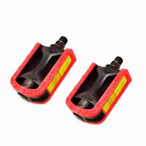 Pedal Mtb 9/16 Export Bicolor Preto+Vermelho