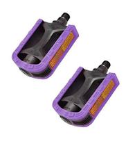 Pedal mtb bicolor export lilas preto rosca fina 1/2