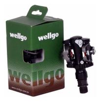 Pedal Mtb Clip Wellgo M919 C/ Regulagem E Tacos P/ Sapatilha