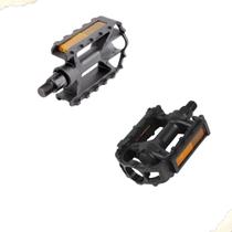 Pedal mtb fashion 1.2 com refletor cor preto serve bike aro 29 26 24 rosca fina