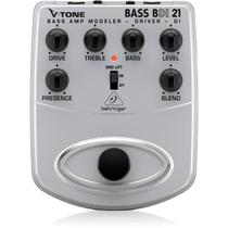 Pedal P/Contrabaixo Modelador de Amp com Pré BDI21 Behringer