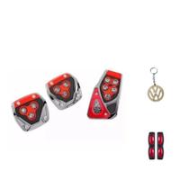 pedal/pedaleira automotiva cor vermelho para fox2011a2020