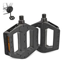 Pedal Plataforma Bicicleta Nylon Eixo Rosca Fina 1/2 Sueco Preto Pedal Plataforma Bicicleta Nylon Eixo Rosca Fina 1/2 Sueco Preto