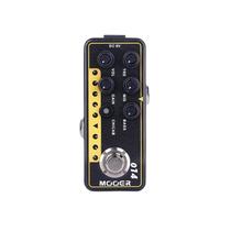 Pedal Pré Amplificador Mooer Taxidea Taxus M014 para Guitarra Dois Canais EQ 3 Bandas Simulador de Gabinete Modos Footswitch Compacto 9V DC