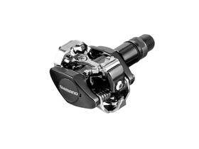 Pedal Shimano PD-M505 MTB com taquinho preto e prata Pedal Shimano PD-M505 MTB com taquinho preto e prata