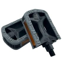 Pedal Stark Rosca Fina Bike Bicicleta Plataforma Cinza