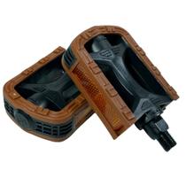 Pedal Stark Rosca Fina Bike Bicicleta Plataforma Marrom Pedal Stark Rosca Fina Bike Bicicleta Plataforma Marrom