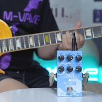 Pedal Universal de Guitarra MVave Pedal De Efeito Reverb Digital 9 Tipos Room Shimmer Lofi Spring Reveb