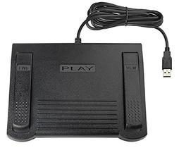 Pedal USB ECS para editor de voz digital e organizador de som da Sony