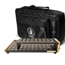 Pedalboard Hands Custom Vertex 60X30 + Plataforma Teca Pedalboard Hands Custom Vertex 60X30 + Plataforma Teca