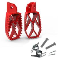 Pedaleira Aço Crf 230 Crf 250 + Pino E Molas Vermelho Anker