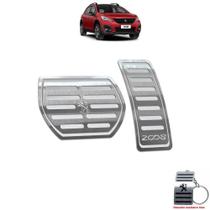 Pedaleira Automático Aço Inox Peugeot 2008 2020 2021 Prata