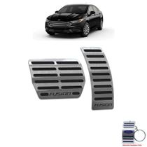 Pedaleira Automático Ford Fusion 2018 2019 Aço Inox Preto