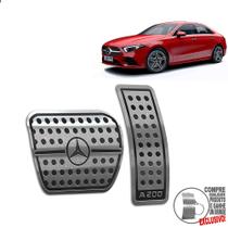 Pedaleira Automático Inox Mercedes A200 2019 A 2022 Preto
