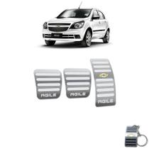Pedaleira chevrolet agile manual todos os modelos aço inox