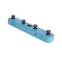 Pedaleira Controladora Sem Fio Mooer GWF4 para Guitarra Inteligente GTRS Função Loop Efeitos Switch MIDI via Bluetooth de Longo Alcance Azul