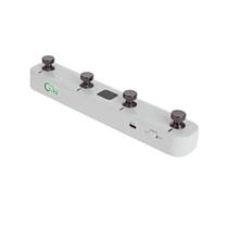 Pedaleira Controladora Sem Fio Mooer GWF4 para Guitarra Inteligente GTRS Função Loop Efeitos Switch MIDI via Bluetooth de Longo Alcance Branco