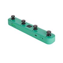 Pedaleira Controladora Sem Fio Mooer GWF4 para Guitarra Inteligente GTRS Função Loop Efeitos Switch MIDI via Bluetooth de Longo Alcance Verde