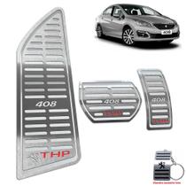 Pedaleira + Descanso Peugeot 408 THP 2012/2019 Prata