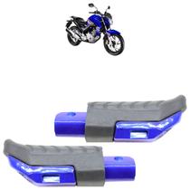 Pedaleira Dianteira CB 250F Twister 2016 2017 2018 2019 2020 2021 2022 Azul
