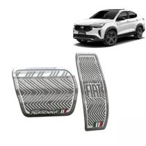 Pedaleira Fiat Fastback 2023 até 2025 - Câmbio automático prata