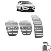 Pedaleira honda city 2015 até 2018 aço inox manual