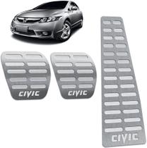 Pedaleira Honda Civic 2006 até 2011 - Câmbio manual prata Pedaleira Honda Civic 2006 até 2011 - Câmbio manual prata