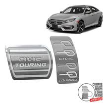 Pedaleira honda civic touring automático 2017 até 2020 inox