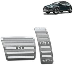 Pedaleira Hyundai HB20X 2020 até 2022 - Câmbio automático prata
