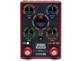 Pedaleira Line 6 Pod Express Vermelho Guitarra