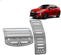 Pedaleira Mitsubishi Eclipse Cross 2019 até 2022 - Câmbio automático prata