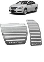 Pedaleira Nissan Sentra 2014 até 2016 - Câmbio automático prata