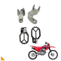 Pedaleira Para Moto Crf 250f Com Suporte Curto Avtec Pedaleira Para Moto Crf 250f Com Suporte Curto Avtec