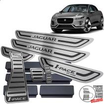 Pedaleira Soleira Descanso Preto Jaguar I-Pace 2019 A 2021