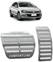 Pedaleira Volkswagen Polo Virtus 2018 até 2022 - Câmbio automático prata