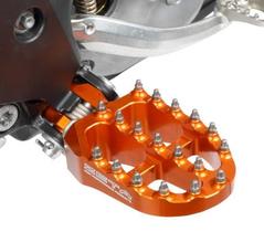 Pedaleira Zeta Aluminium Ktm 85 Sx 18/24 + 125 Sx 16/22 + 250-450 Sx-F 16/22 - Laranja