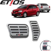 Pedaleiras Automático Em Aço Inox Toyota Etios - Threeparts