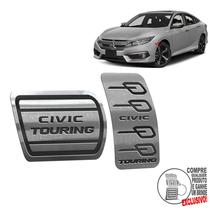 Pedaleiras Inox Civic Touring 2017/2020 Automático Preto