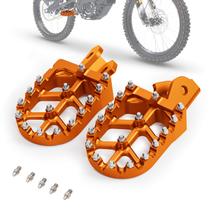 Pedaleiras Largas para Moto Elétrica de Trilha IUVWISN CNC Laranja