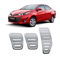 Pedaleiras Manual Toyota Yaris 2018 2019 Prata